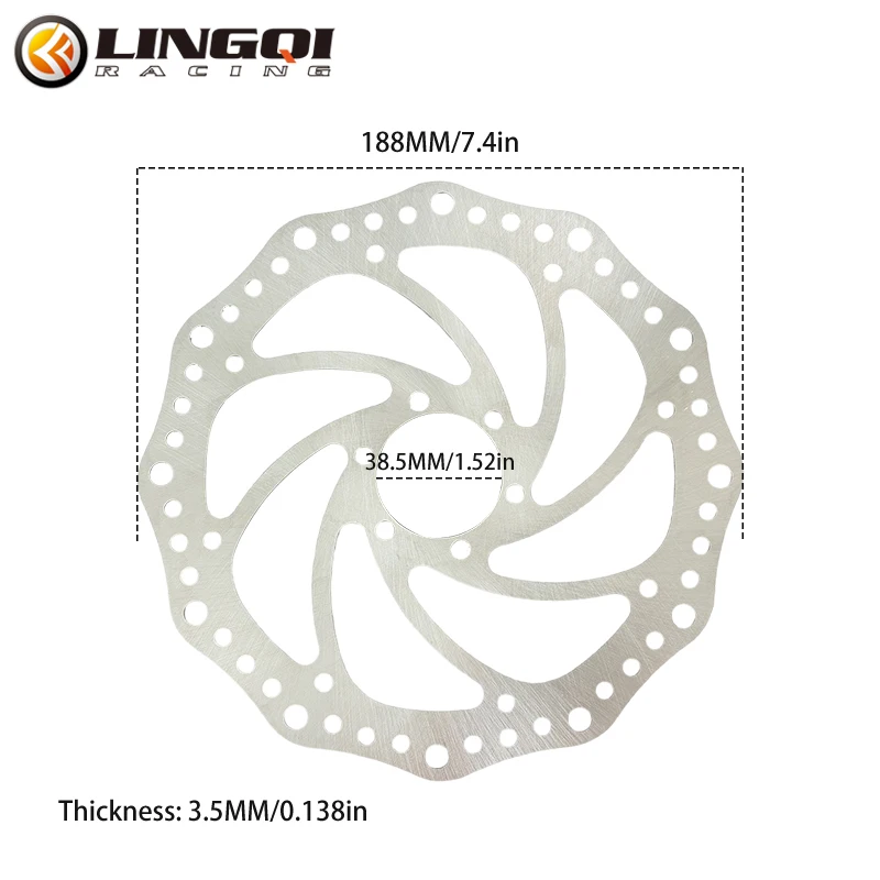 LINGQI RACING 190 мм 6 болтов  – обзор и цена Mtb Brake Rotor